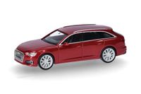 Herpa Modelauto Audi A6 Avant tango rood metallic, miniatuur in schaal 1:87, verzamelobject, Made in Germany, kunststof model