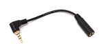 System-S 90° graden hoek 3,5 mm jack 4-polige hoekstekker kabel adapter 10 cm voor mobiele telefoon smartphone tablet pc