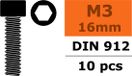 Revtec Cilinderkopschroef M3x16 Staal 10 stuks