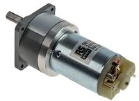 RS PRO Borstel-reductiemotor tot 20 Ncm 60:1, 24 V dc, assen Ø 6 mm, 38 mm x 73,7 mm