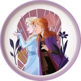 Tataway Disney Frozen Elsa Anna wit en lila plastic plat bord voor meisjes met antislipbodem