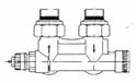 Danfoss Aansluitarmatuur VHS-UR radiator R 1/2, hoek, vernikkeld, 013G4689