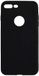 Siliconen Apple Siliconen beschermhoes voor iPhone 8 Plus, mat, ultradun, zacht, zwart