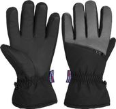 BRUBAKER Winter Ski Handschoenen - Waterdicht & Winddicht - Thermo - Unisex - Zwart Grijs - L/XL