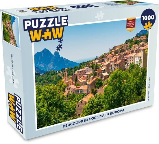 MuchoWow Puzzel Bergdorp in Corsica in Europa - Legpuzzel - Puzzel 1000 stukjes volwassenen