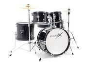 GEWA Drumset Basix Junior zwart, compleet drumstel voor kinderen