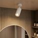 Nova Luce Mao - spot en saillie - Ø 5,5 x 17 cm - IP44 - blanc sable