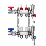 Latios Répartiteur de chauffage au sol - Répartiteur PEX à 2 groupes - Acier inoxydable (RVS)