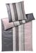 Mako Satin Linge de lit, Bleu pervenche rayures, 135x200 cm + 80x80 cm