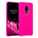 kwmobile telefoonhoesje geschikt voor Samsung Galaxy S9 Plus - Hoesje met siliconen coating - Smartphone case in neon roze