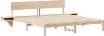 vidaXL Bedframe met hoofdeinde Bruin Massief grenenhout 180 x 200 cm