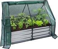 Relaxdays Moestuinbak - met kas - 92x125x95 cm - zilver