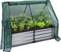 Relaxdays Moestuinbak - met kas - 92x125x95 cm - zilver