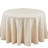 SARO LIFESTYLE Toscana tafelkleed van poly- en linnenmix zonder zoomstikrand, natuurlijk, 90 inch