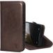 TORRO Housse de protection compatible avec iPhone 16e (6,1 pouces - 2025) – Housse de protection en cuir véritable avec support et porte-cartes (brun foncé)