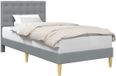 vidaXL Bedframe met hoofdeinde Lichtgrijs 80 x 200 cm Stof