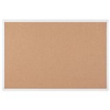 Bi-Office krijtbord van kurk met anti-microbiebescherming, frame van geanodiseerd aluminium, wit, 90 x 60 cm