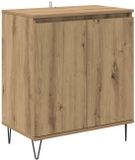 vidaXL Dressoir Artisan Eikenhout 60 x 35 x 70 cm Bewerkt Hout