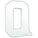 Décopatch AC716Cpack - Lot de 3 supports en papier mâché blanc, 3x17x20,5 cm, Lettre Q