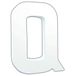 Décopatch AC716Cpack - Lot de 3 supports en papier mâché blanc, 3x17x20,5 cm, Lettre Q