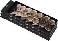 Othmar Decorations vlinders op clip - 18 stuks - bruin tinten - 8 cm - kunststof
