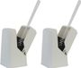 Betra Toiletborstel - 2 stuks - Wit Kunststof - Inclusief Houder