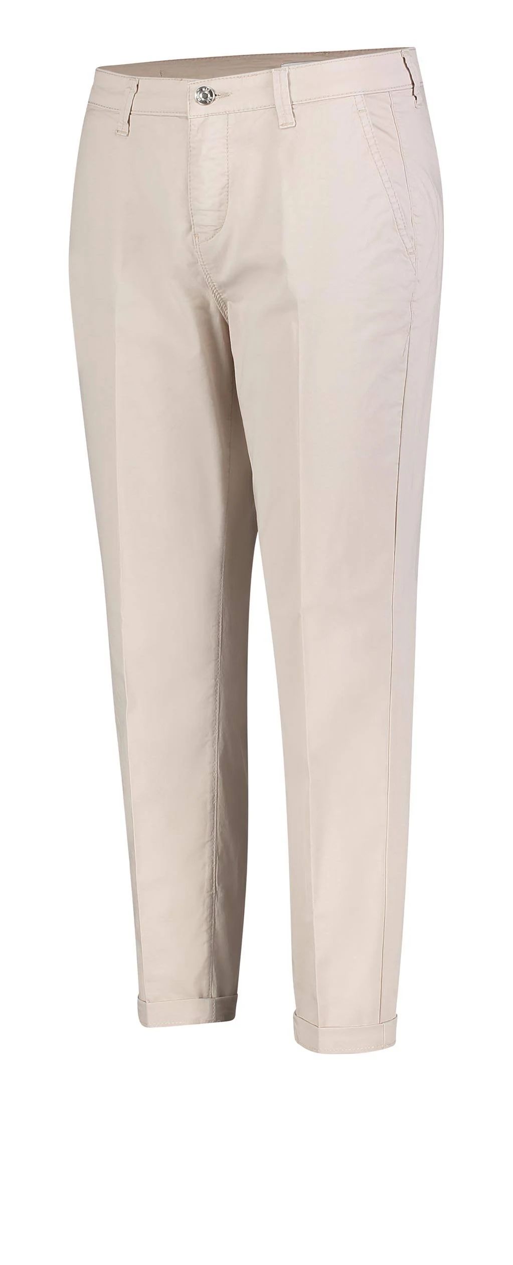 MAC regular fit broek Chino turn up zand