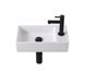 Adema Fuente fonteinset – 41x22x10 cm – céramique blanc brillant – trou de robinet à droite – robinet noir mat