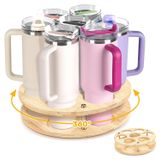 Solidchoice - Organisateur rotatif en bois pour bouteilles d'eau et sacs