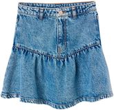 Vertbaudet Denim rok met volant jeansblauw