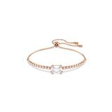 Swarovski Matrix Tennis Armband Verguld Metaal Roségoud Wit Kristal Vrouwen