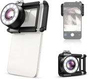 DrPhone Apex Ultra 120X Observatielens – Professionele Macro & Edelsteen Lens – 19 Lichtmodi – UV 395nm – Smartphone & Handheld 2-in-1 – Incl. Telefoonhouder - Zwart