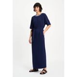 POM Amsterdam midi jurk donkerblauw