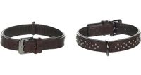 Denver halsband + ferrussen bruin M/L 36-45 cm 30 mm