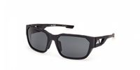 Adidas SP0092 Matte Black Polarized Pilot Sunglasses