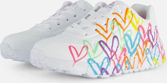 Skechers Uno Lite Spread The Love Sneakers wit - Dames