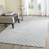 Safavieh Diamond Indoor Handgetuft Vloerkleed, Cambridge Collectie, CAM129, Lichtblauw & Ivoor, 122 x 183 cm