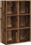 vidaXL Boekenkast/dressoir - 66x30x98 cm - bewerkt hout - oud houtkleurig