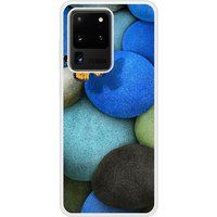 Samsung Galaxy S20 Papillon galet bleu Verstevigd hoesje met sublimatie bedrukking