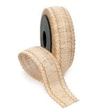 Mopec SW50.50.23 Ivoorrood lint met gouden draad, 50 mm x 20 m