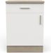 Keukenkast, Demeyere Onderkast Romanie 60 cm 1 lade, 1 draaideur en 1 legplank-Kronberg eik/mat wit