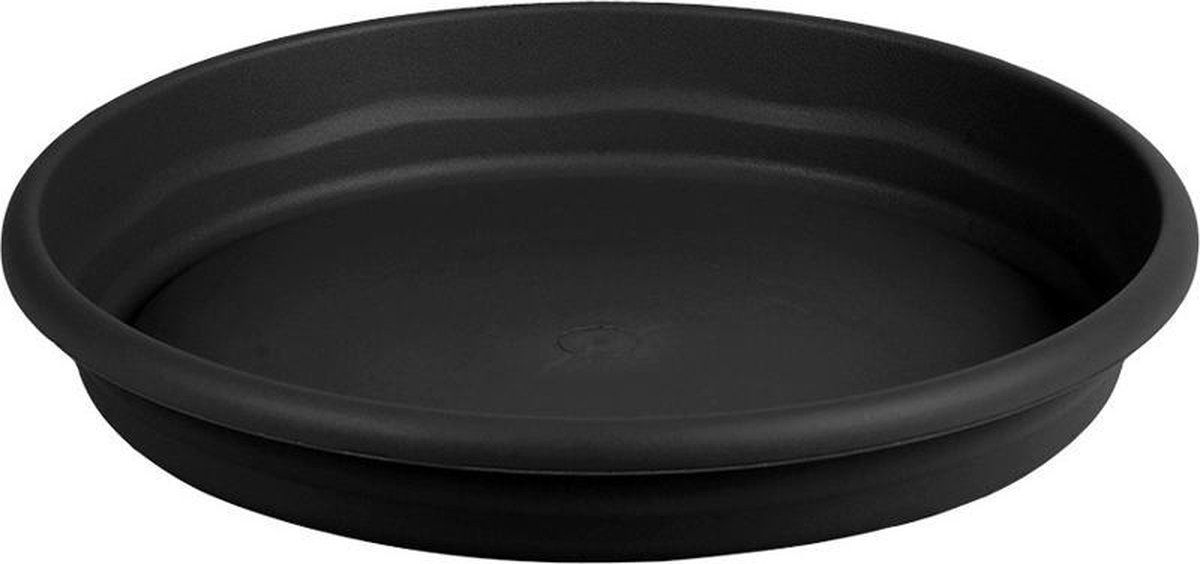 Hega hogar Set van 2 bloempotten antraciet grijs 16 cm