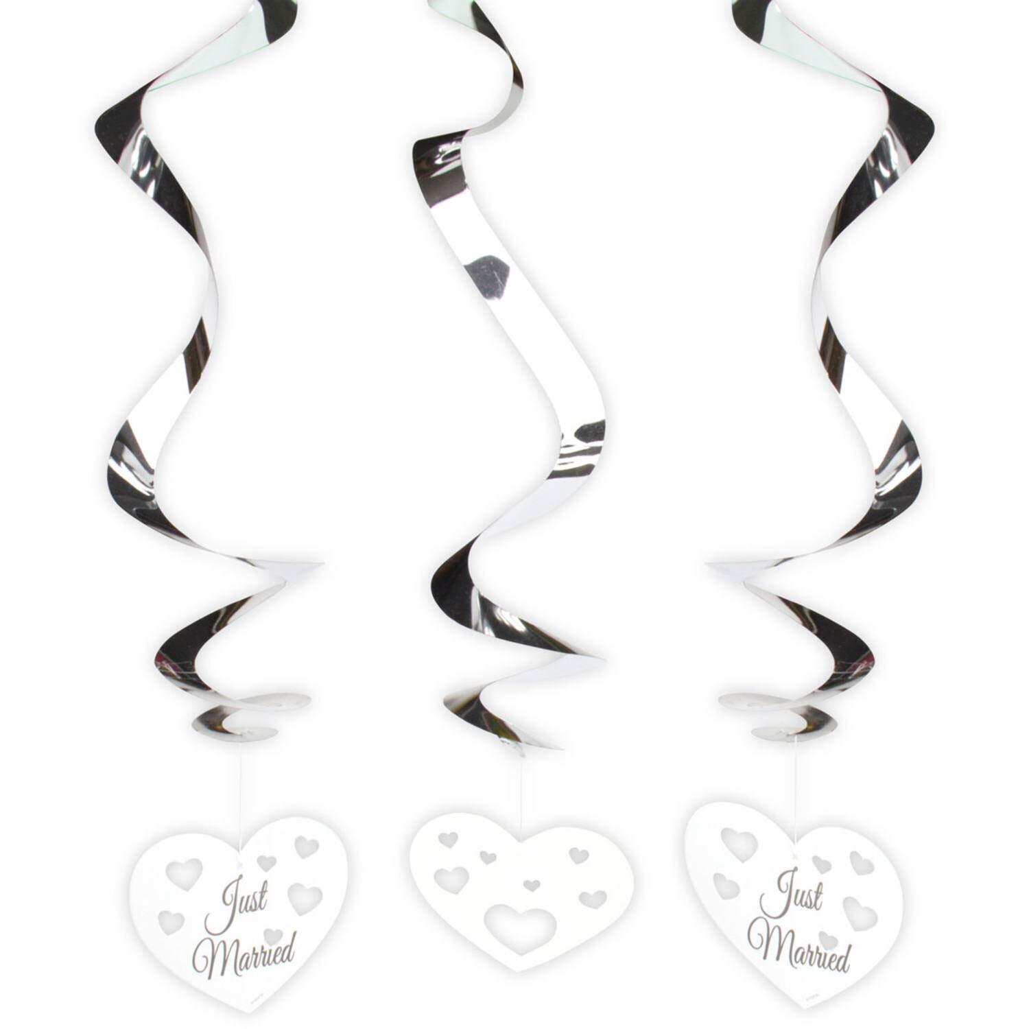 Partywinkel Just Married Hangdecoratie 70cm 3 stuks