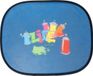 Walser Zonwering set auto 30256 - 2 stuks graffiti zonnekleppen zelfklevend - UV-bescherming auto - zonwering zijruit blauw 44x36cm