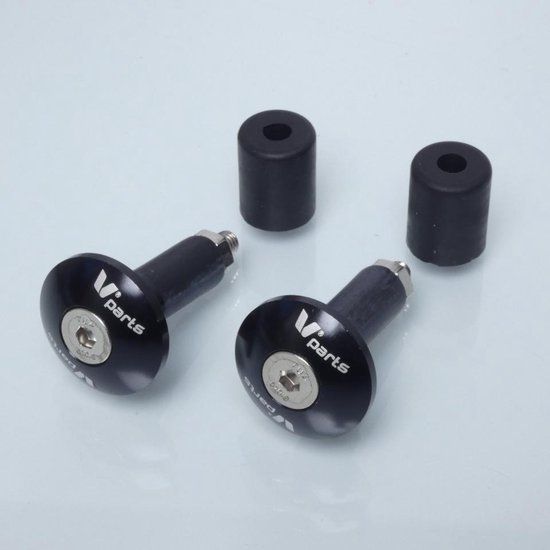 Vparts anodized black handlebar end for motorcycle, inner diameter 12mm-18mm