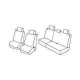 Set Superior Set stoelhoezen grijs/zwart compatibel met Ford Focus 3p (01/99>01/05)
