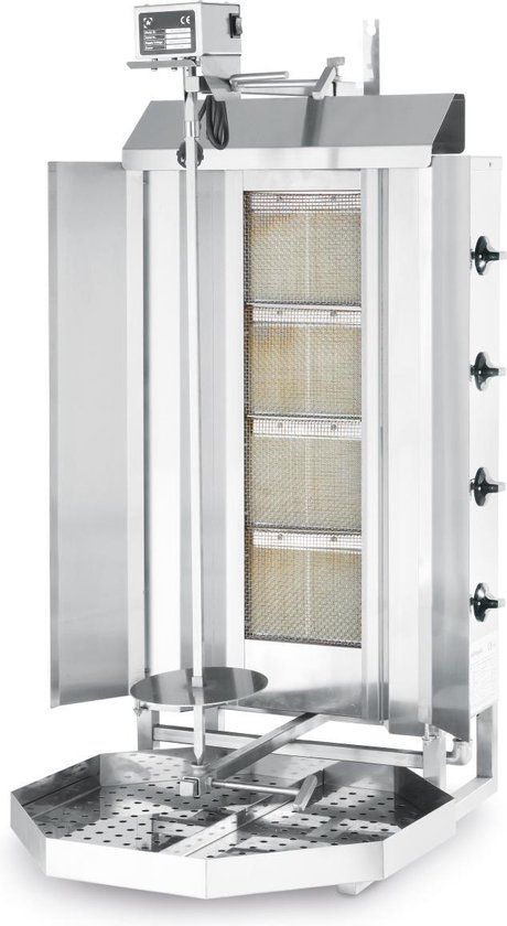 Hendi Kebabgrill Profi Line - Gas - 12kW - 80kg - 90cm - RVS