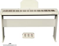 GPPD Digitale Piano met 88 Gewogen Toetsen – Home Stage C8 wit Inclusief Onderstel en 3 Pedalen