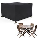 Afdekking BROSYDA Afdekking voor tuinmeubelen, 126 x 126 x 74 cm, 600D Oxford, PU-coating, met riemen en trekkoord