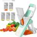 Merkloos Multifunctionele Groentehakselaar - Wit - Plastic/RVS
